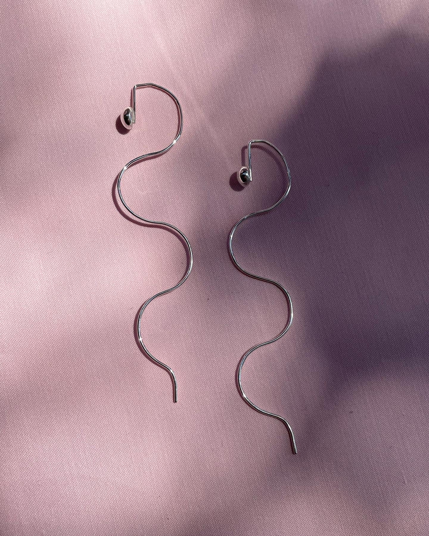 Squiggle Through Earrings
