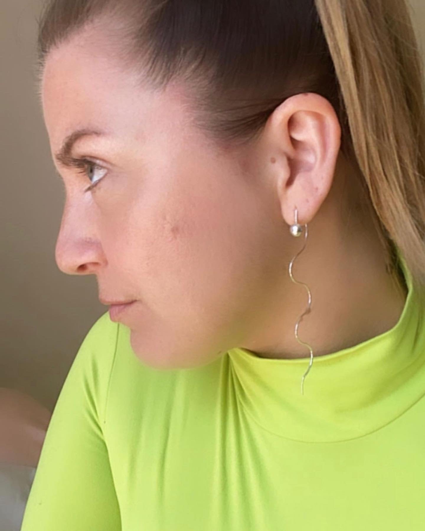 Squiggle Through Earrings
