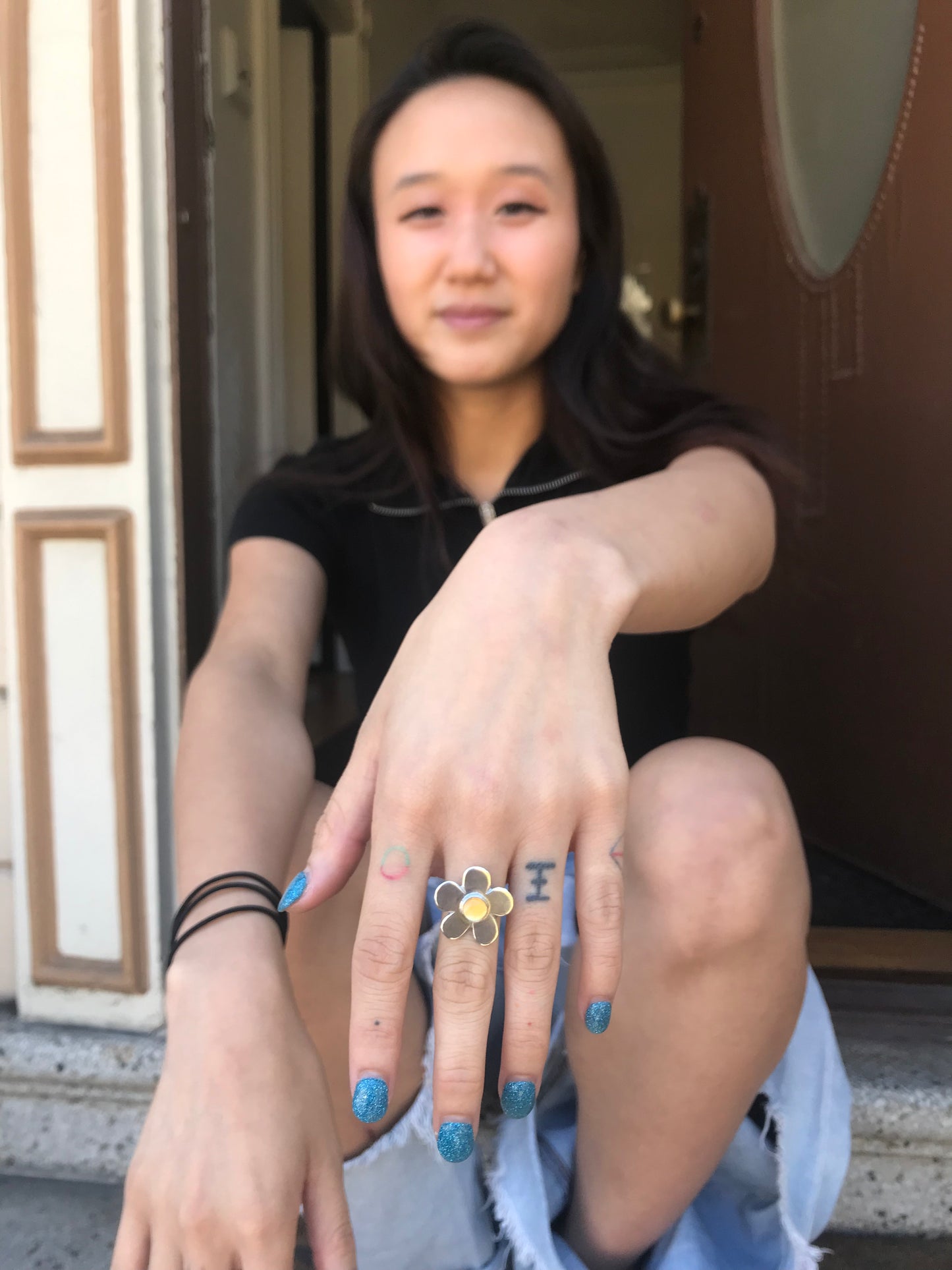 Daisy Ring- Classic 5 petal citrine