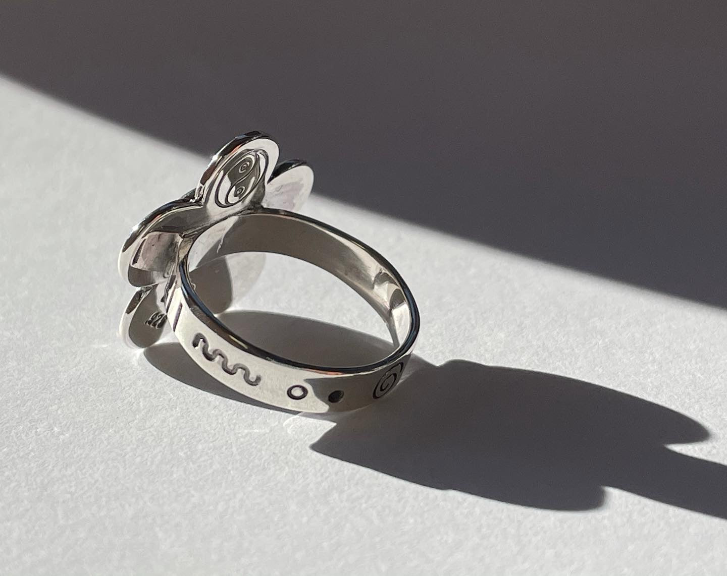 Daisy Ring- Classic 5 Petal Lemon Jasper