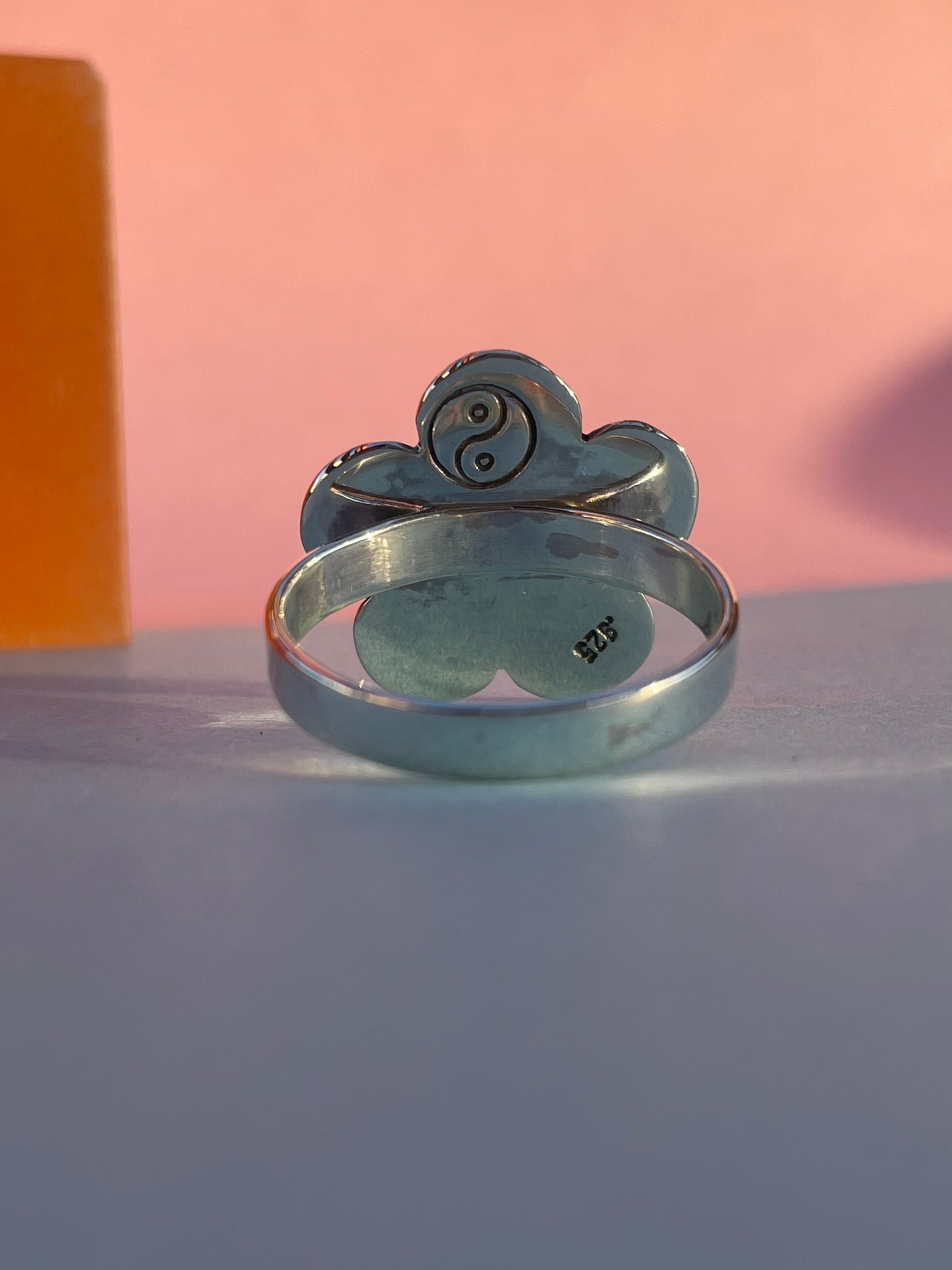 Daisy Ring- Classic 5 Petal Labradorite